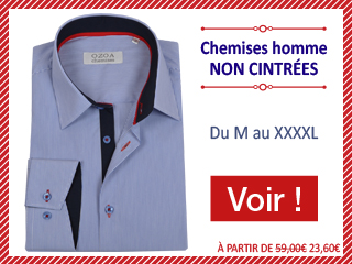 Chemises homme non cintrees